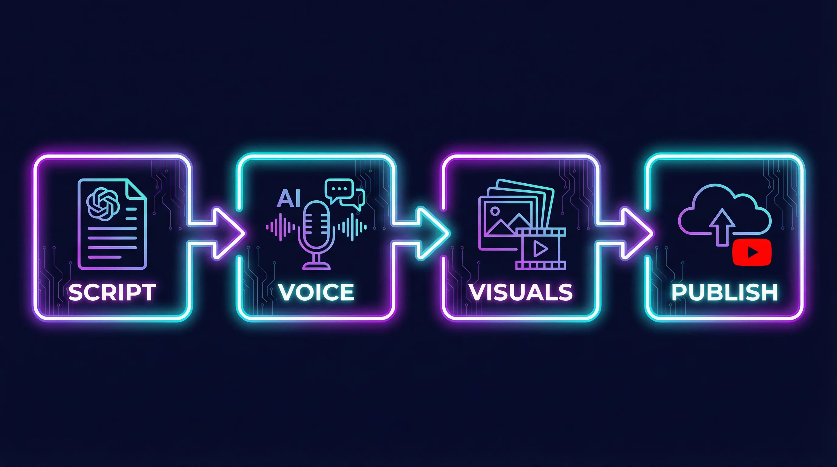 AI tools for faceless YouTube content creation workflow