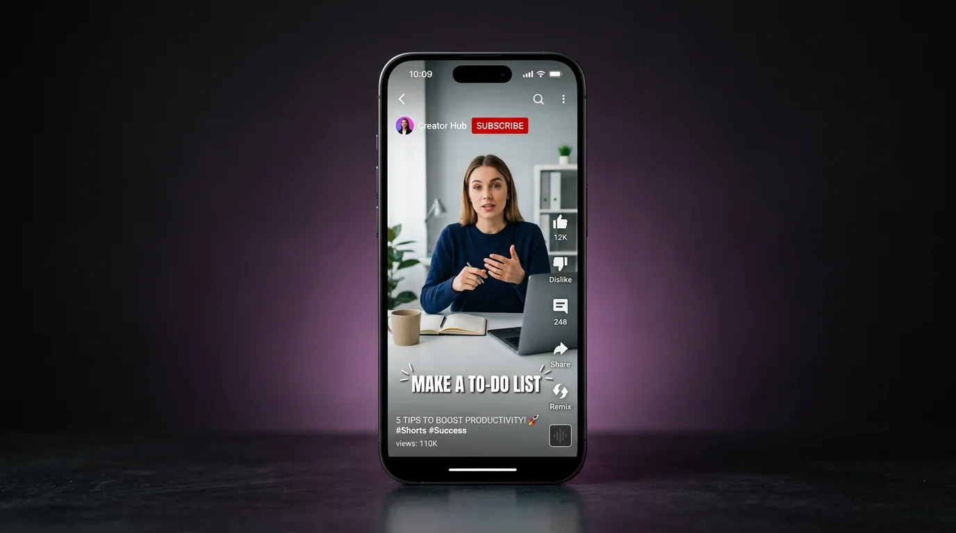 AI-generated YouTube Short example with captions