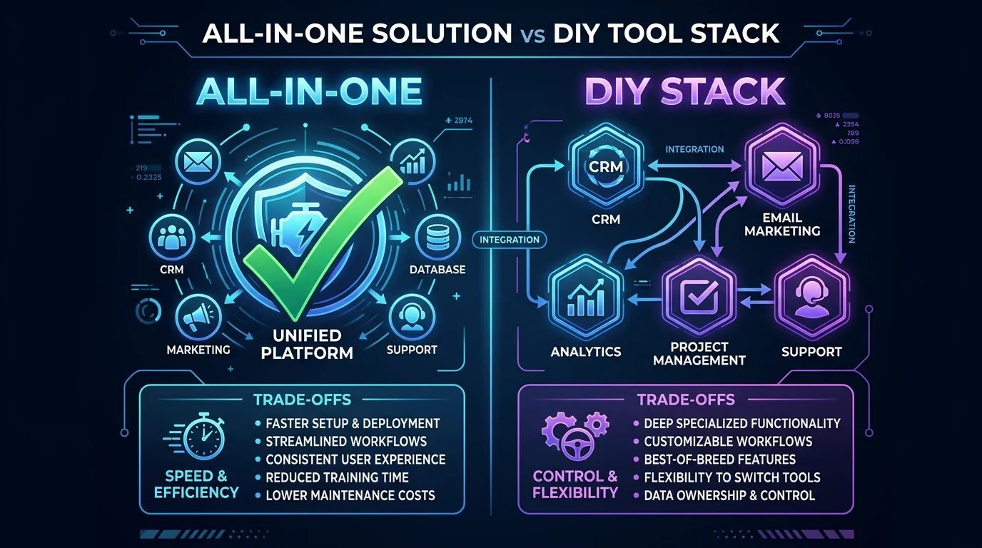 All-in-one vs DIY stack comparison for faceless YouTube channel automation