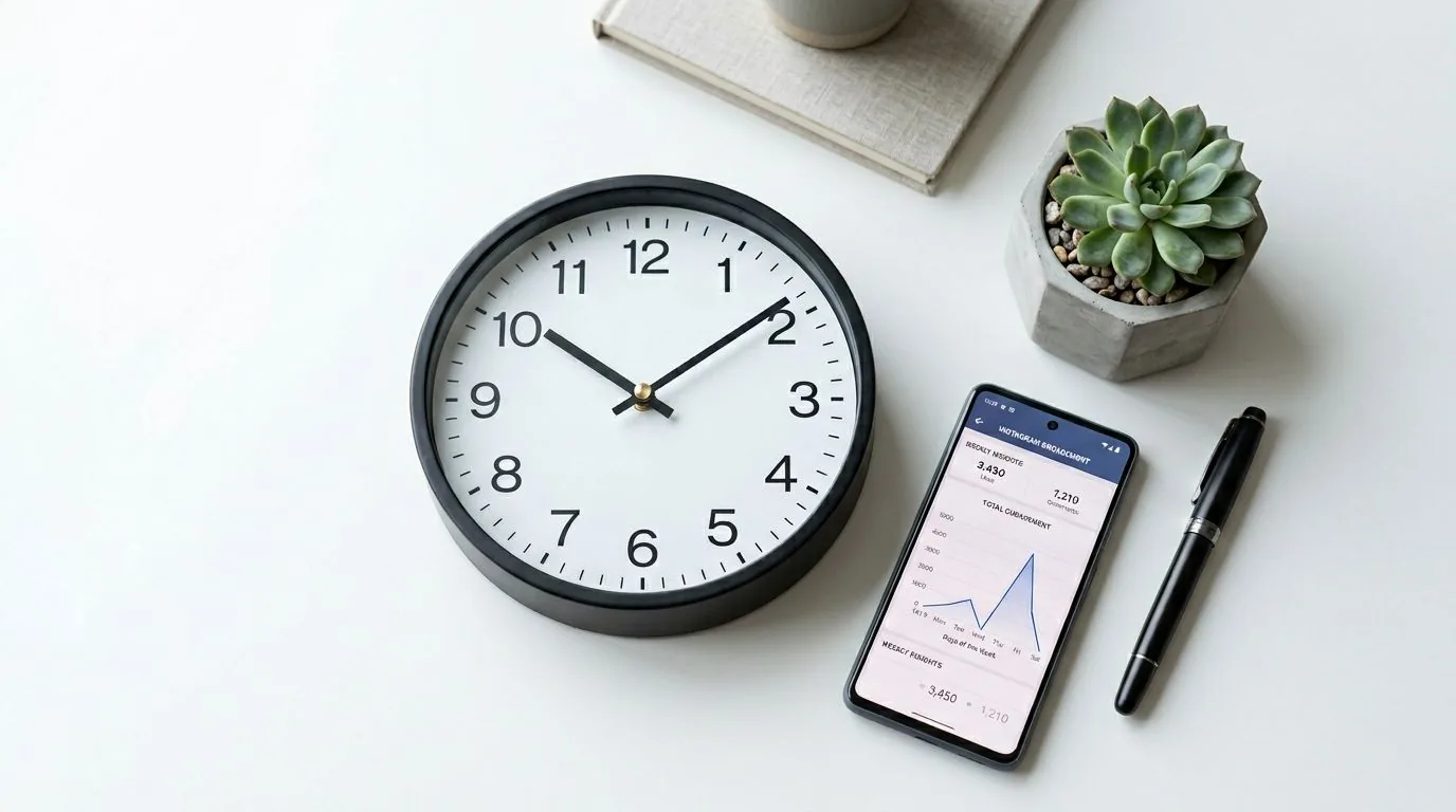 Clock and analytics chart showing peak engagement times for YouTube Shorts