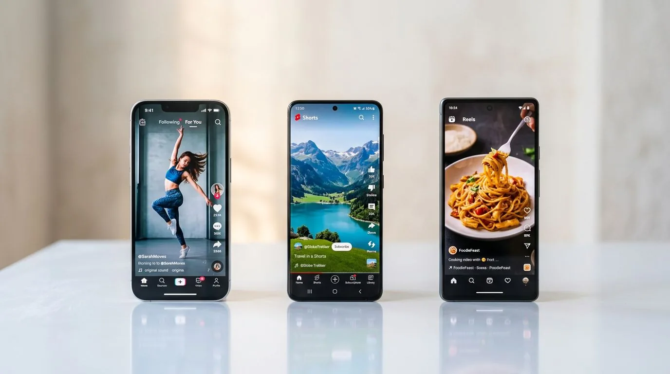 Faceless video content distributed across YouTube Shorts, TikTok, and Instagram Reels