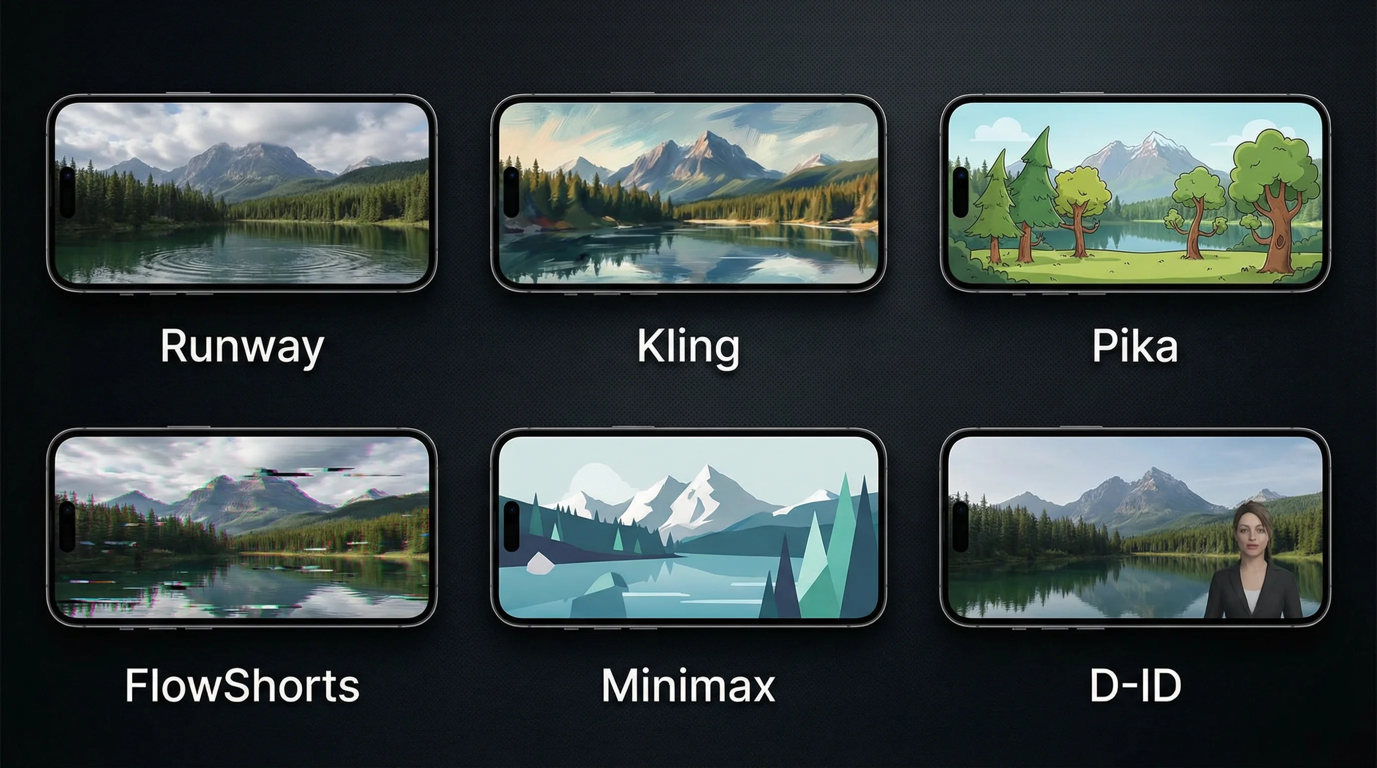 Visual comparison of 10 image to video AI tools showing their outputs side by side, from cinematic motion generation to full automated video production