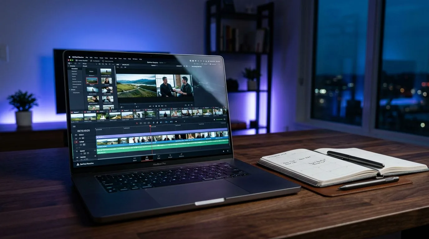 AI content automation workflow for TikTok creators showing video editing and scheduling