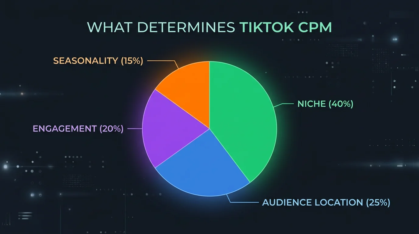What determines TikTok CPM — niche, audience location, engagement, seasonality