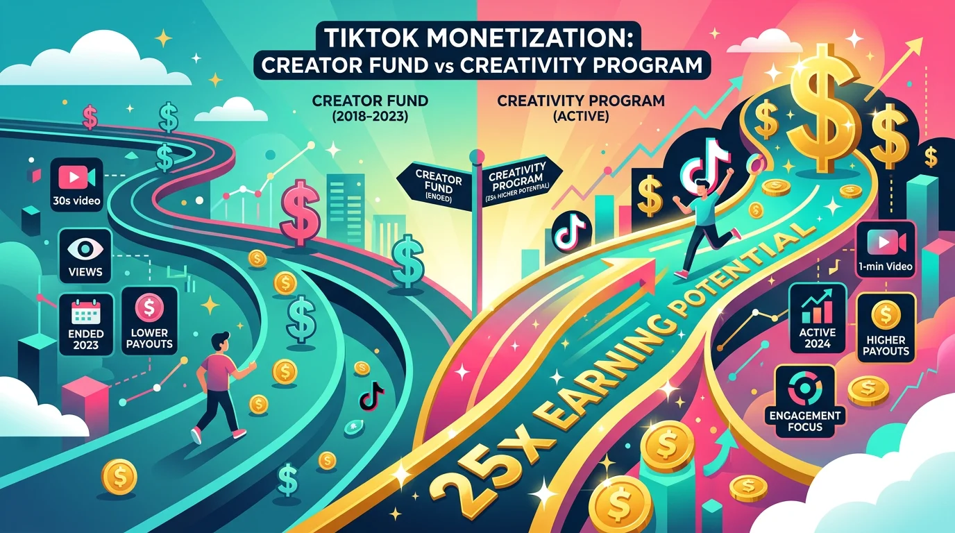 TikTok Creator Fund vs Creativity Program monetization comparison