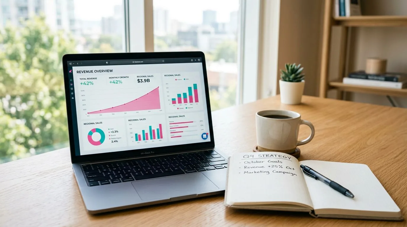 TikTok monetization analytics dashboard showing creator revenue growth and earnings data