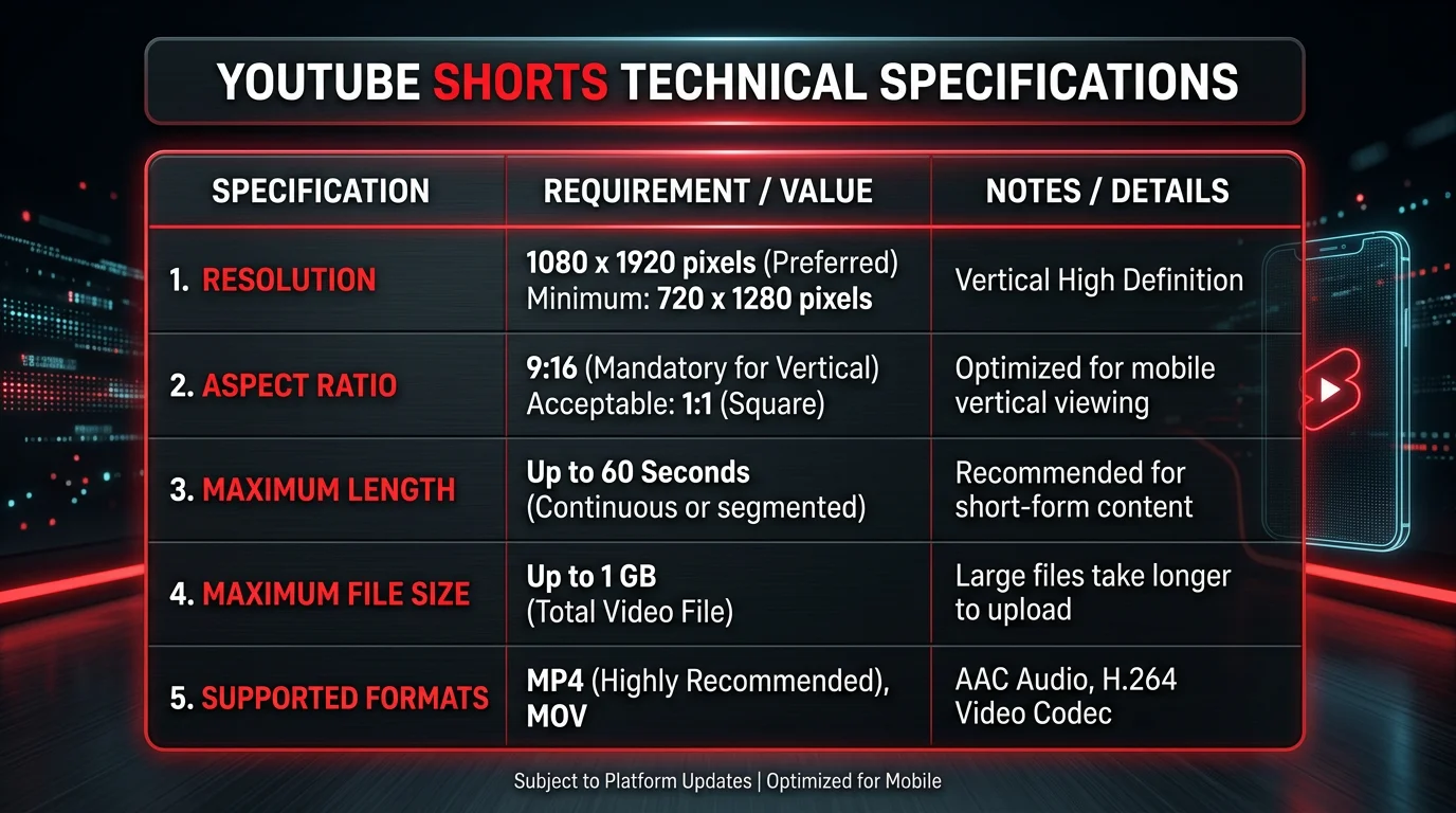 YouTube Shorts Aspect Ratio: Complete 2026 Guide - illustration 1